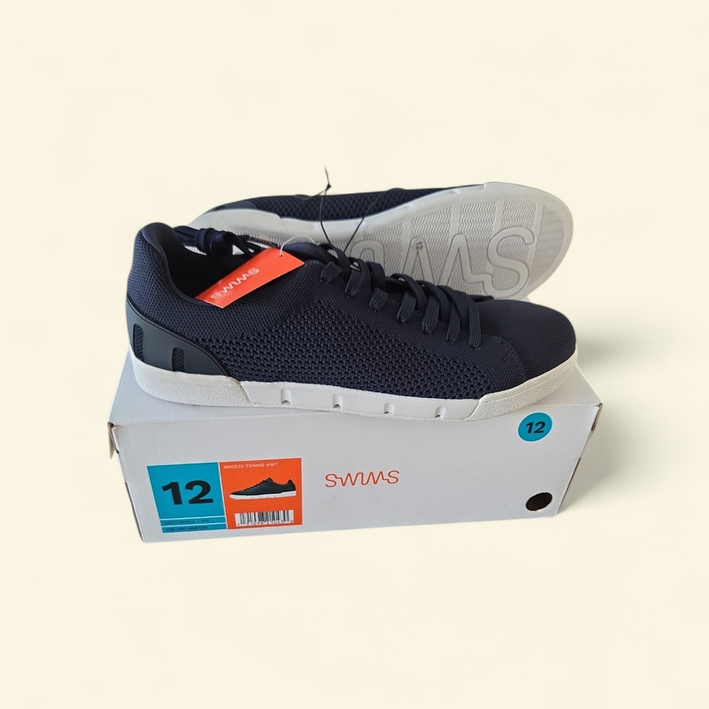 Swims Size 12 Men's NEW Navy Breeze Tennis Knit Sneakers